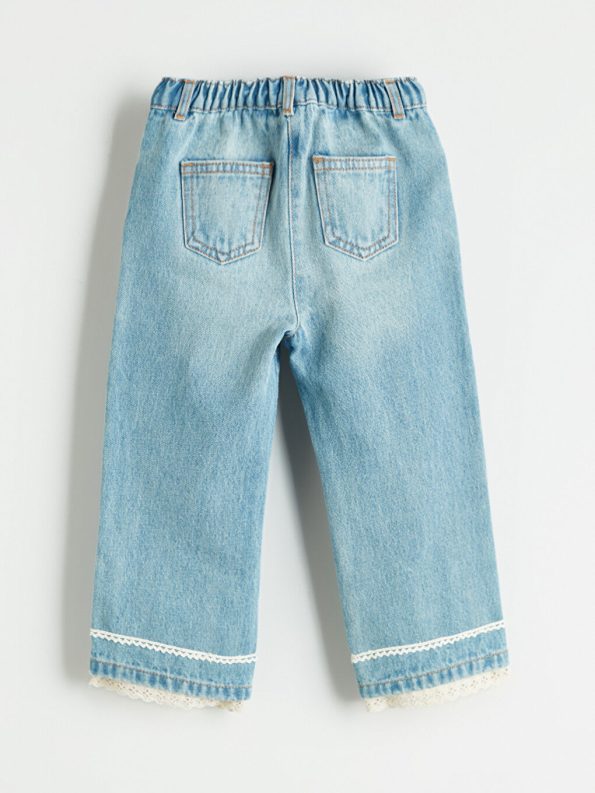 LCW Kids Adjustable Waistband Girls' Denim Pants