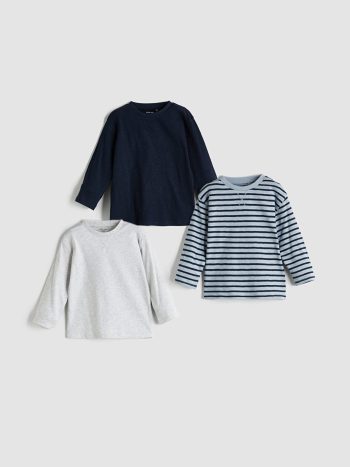 LCW babyMavi Boys' Crew Neck T-Shirt Set of 3