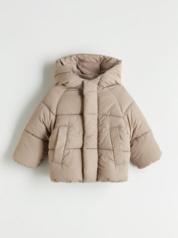 LCW Baby Beige Hooded Boys' Puffer Jacket