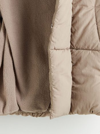 LCW Baby Beige Hooded Boys' Puffer Jacket