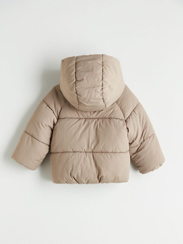 LCW Baby Beige Hooded Boys' Puffer Jacket