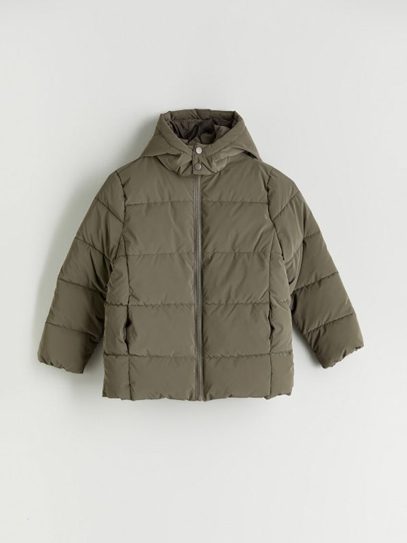LCW Kids Brown Hooded Puffer Jacket for Boys