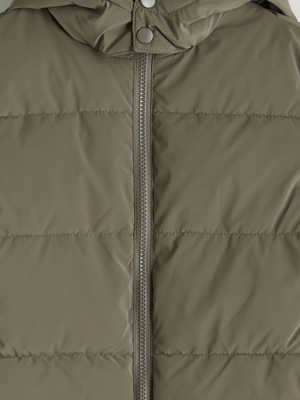 LCW Kids Brown Hooded Puffer Jacket for Boys