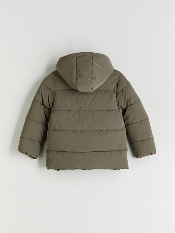 LCW Kids Brown Hooded Puffer Jacket for Boys