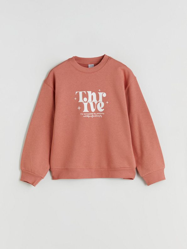 LCW Kids Cream Crew Neck Girl's Sweatshirt Set