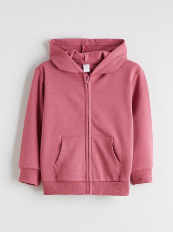 Zip-up sweatshirt with hood