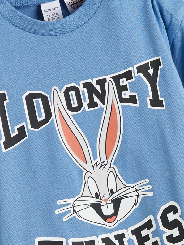 LCW babyMavi Bugs Bunny Printed Baby Boys T-Shirt and Pants Set