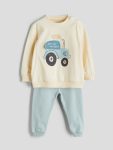 Hooded Baby Boy Cardigan and Sweatpants Set