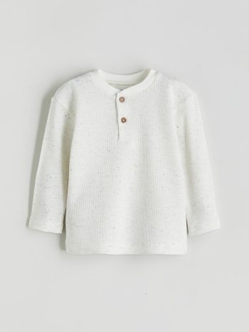 LCW Baby White Crew Neck Boys T-Shirt and Shorts Set