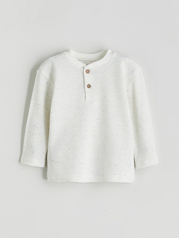 LCW Baby White Crew Neck Boys T-Shirt and Shorts Set