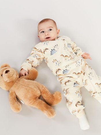 LCW Baby Ecru 1 Tog Printed Baby Boy Sleep Suit