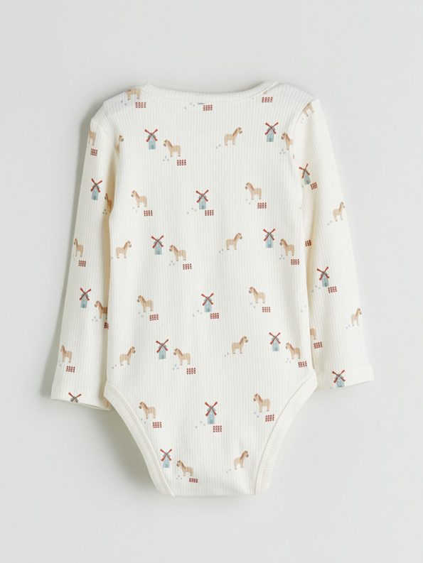 LCW Baby Cream Round Neck Boys' Outfit