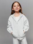 Zip-up sweatshirt with hood