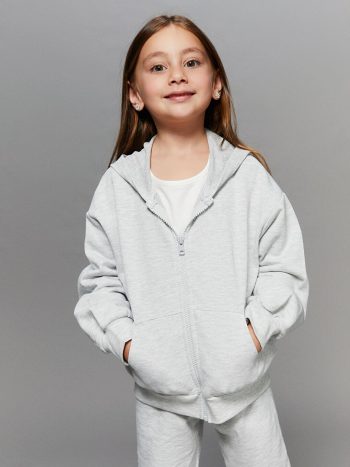 Zip-up sweatshirt with hood