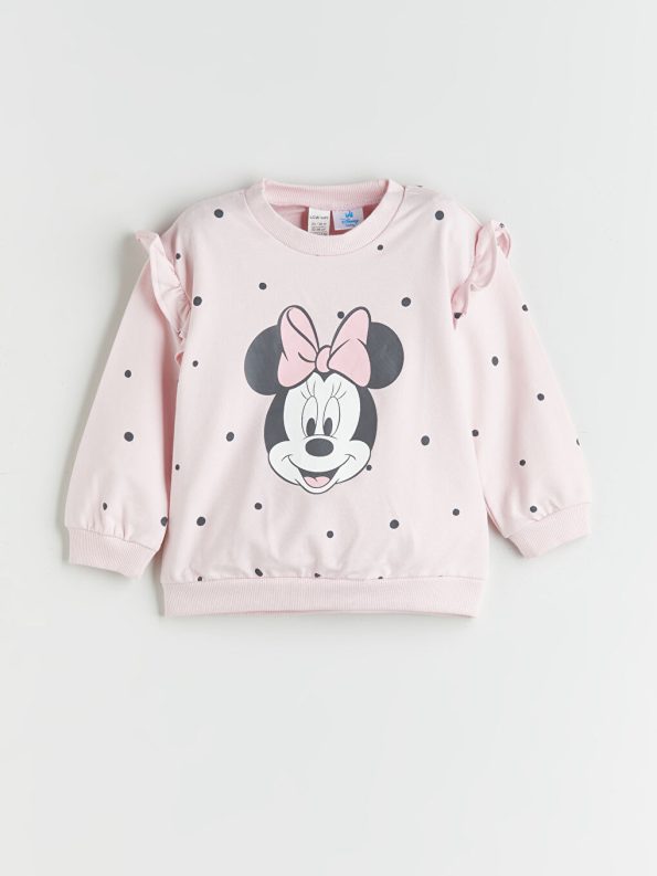 Girls' two-piece set: a Mickey Mouse blouse and leggings.