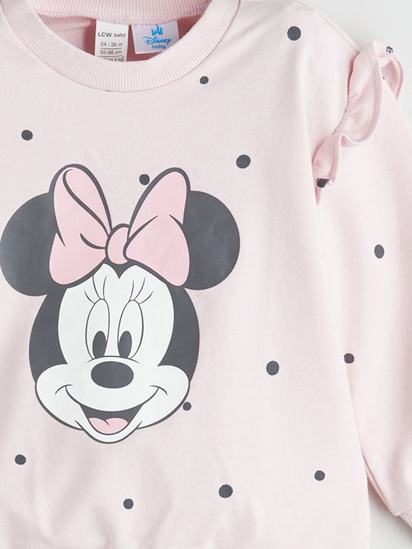 Girls' two-piece set: a Mickey Mouse blouse and leggings.