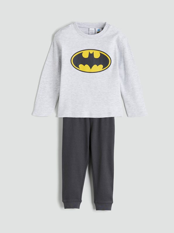 LCW Baby White Batman Printed Boys Pajama Set