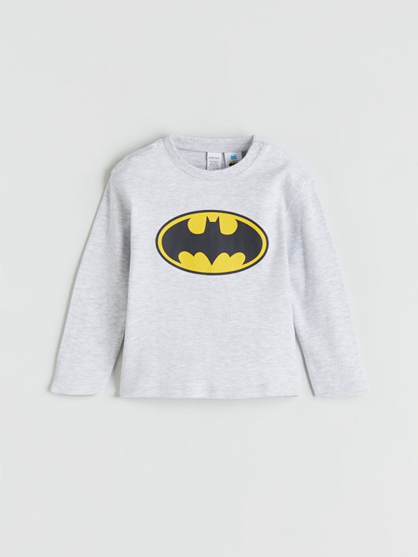 LCW Baby White Batman Printed Boys Pajama Set