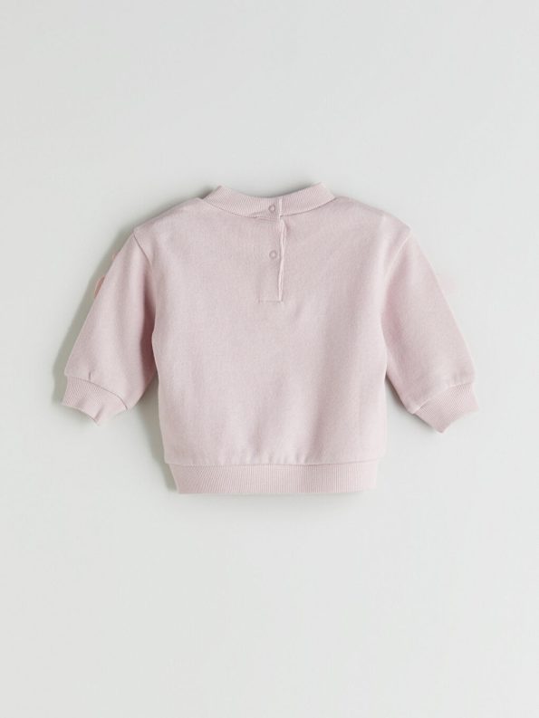 LC WAIKIKI Pink Bow Girls' Baby Sweatshirt and Leggings Set