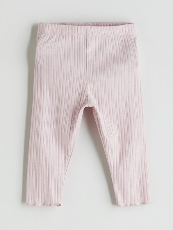 LC WAIKIKI Pink Bow Girls' Baby Sweatshirt and Leggings Set