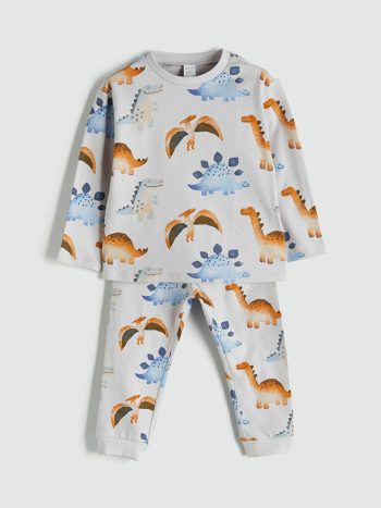LC WAIKIKI Gray Printed Boys' Pajama Set