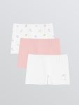 Teddy Bear Print Girls' Underwear Set of 3