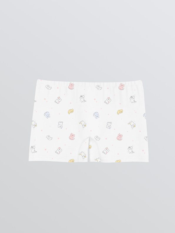 Teddy Bear Print Girls' Underwear Set of 3