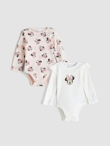 Long Sleeve Bodysuit 2 Pice for Baby Girls