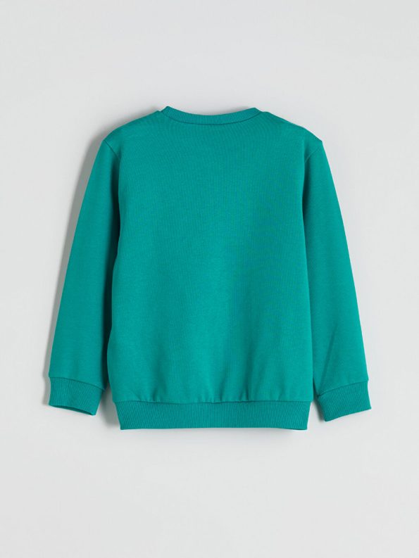 LCW Kids Turquoise Printed Crew Neck Sweatshirt and Jogger Set