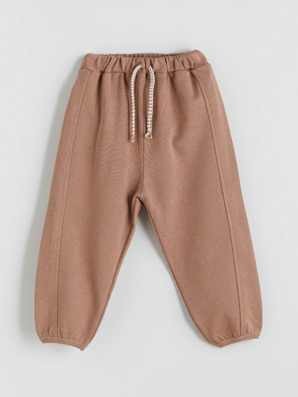 LC WAIKIKI Beige Crew Neck Baby Boy Sweatshirt and Sweatpants Set