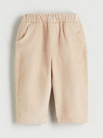 LCW Baby Beige Textured Baby Boys Pants