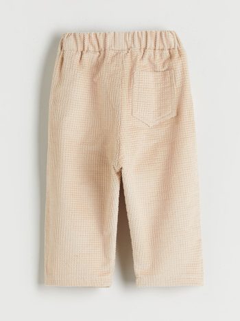 LCW Baby Beige Textured Baby Boys Pants