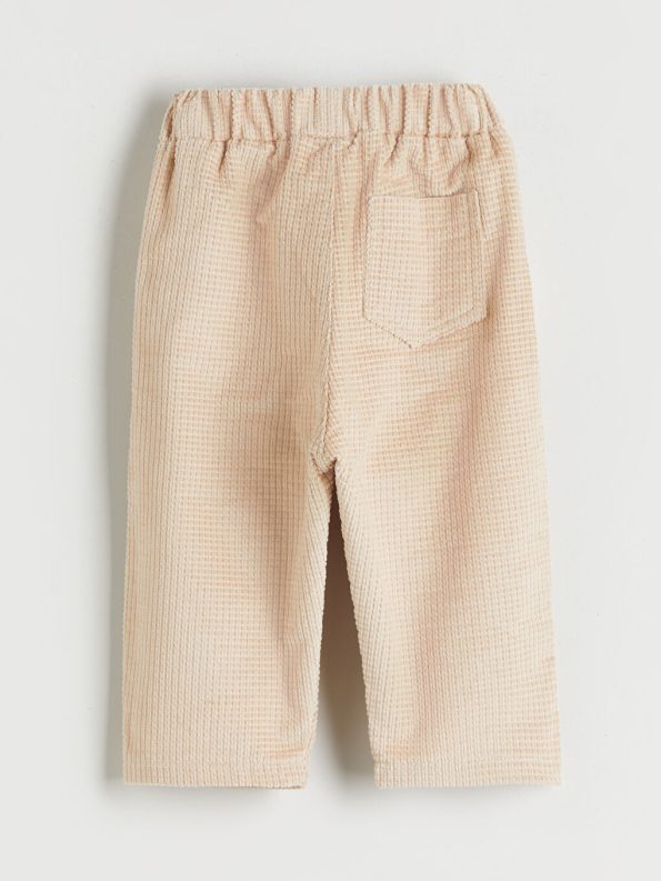 LCW Baby Beige Textured Baby Boys Pants