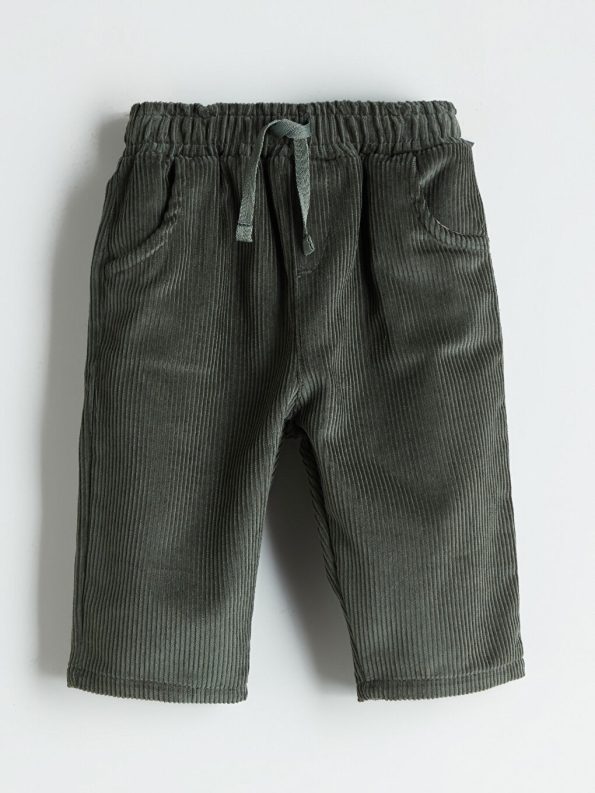 LCW Baby Cream Checkered Boys Shirt and Trouser Set