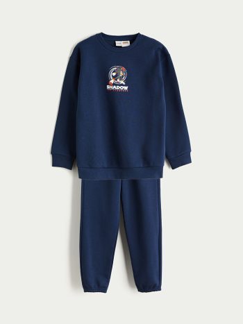 LCW Kids Navy Blue Sonic Print Boys Tracksuit