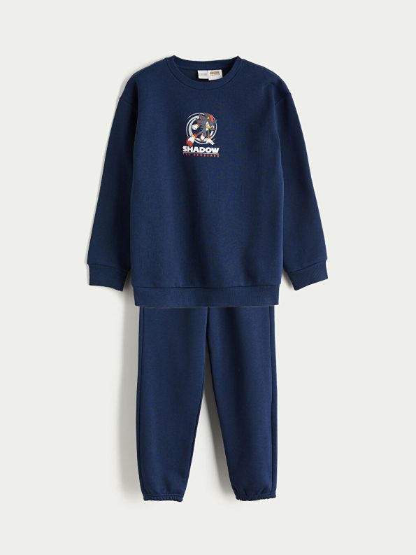 LCW Kids Navy Blue Sonic Print Boys Tracksuit