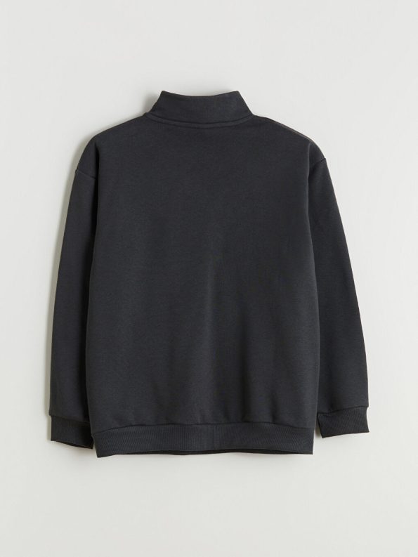 LCW Kids Anthracite High Neck Boys Sweatshirt