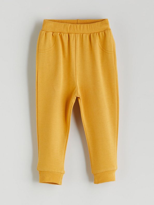 LCW Eco Beige Printed Baby Boy Sweatshirt and Pants Set