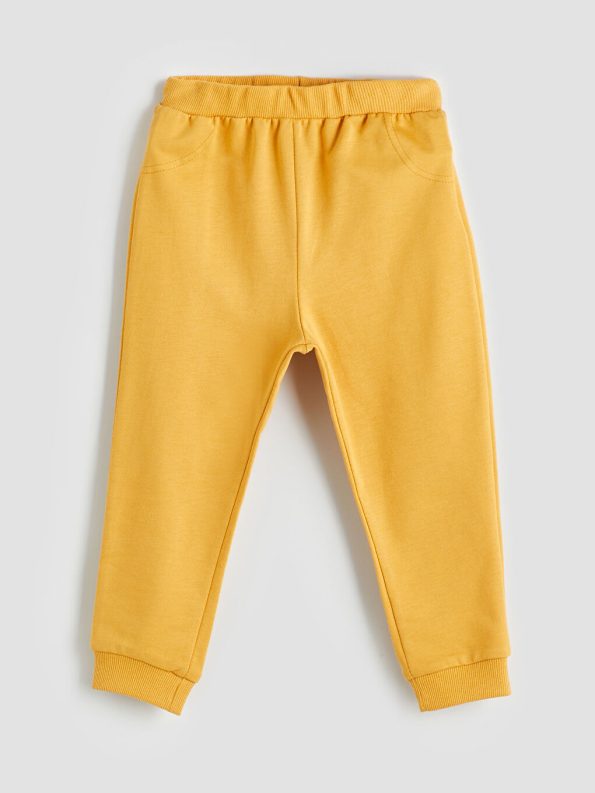 LCW ECO Beige Printed Boys' Baby Sweatshirt and Jogger Set