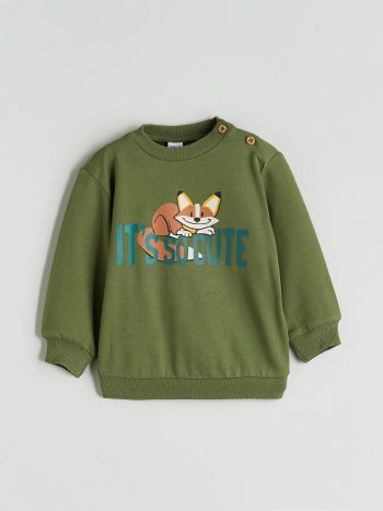 LCW ECO Printed Boys' Baby Sweatshirt and Jogger Set