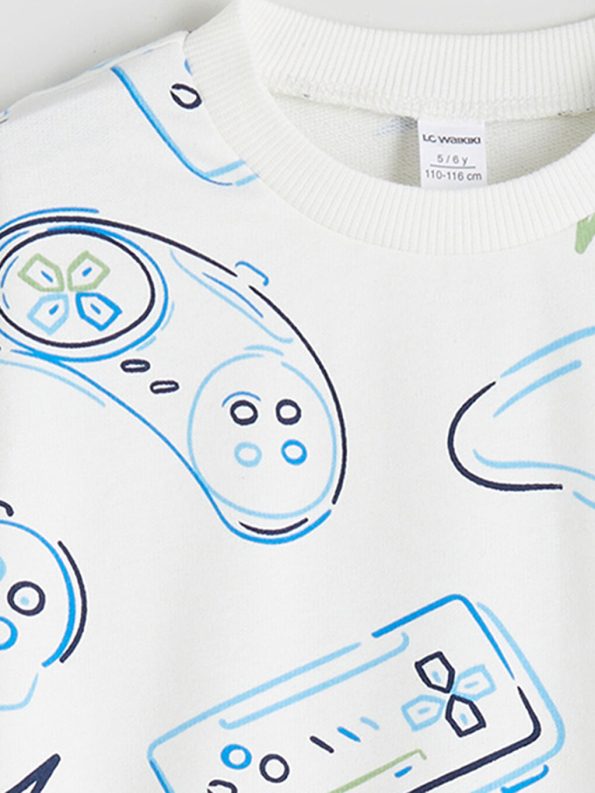 LCW Kids Printed Boys' Sweatshirt and Jogger Set