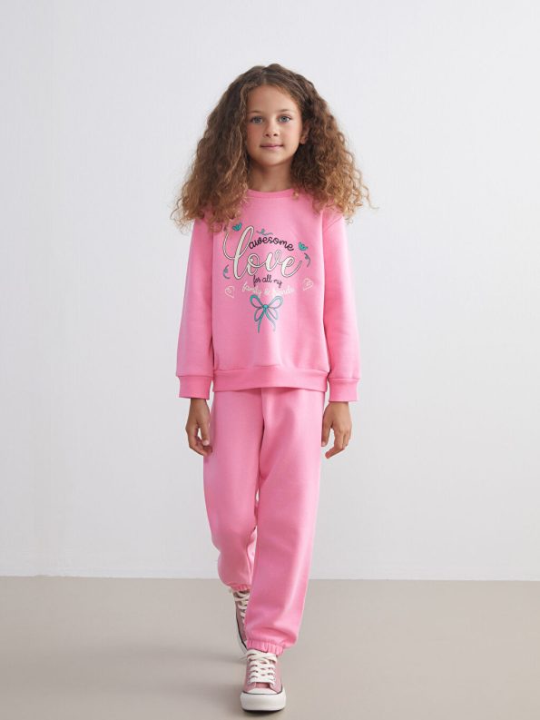Girls' 2-piece sweatshirt and pants set