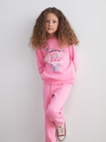 Girls' 2-piece sweatshirt and pants set