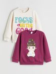 Girls' long-sleeved blouse 2 pice