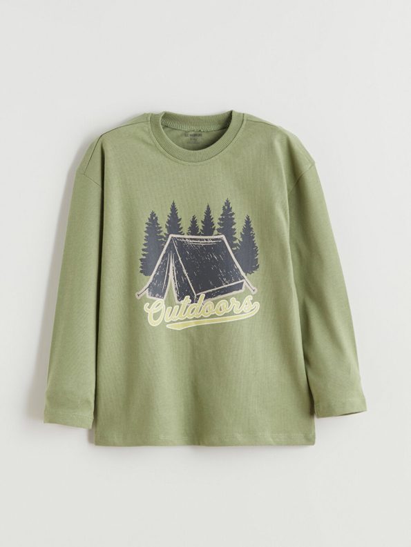 LCW Kids Yellow Long Sleeve Boys T-Shirt Set