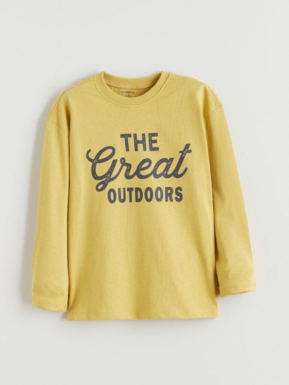 LCW Kids Yellow Long Sleeve Boys T-Shirt Set