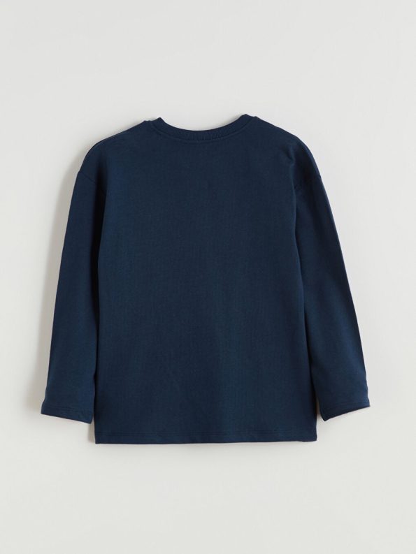 LCW Kids Navy Blue Long Sleeve Boy's T-Shirt 2-Pack