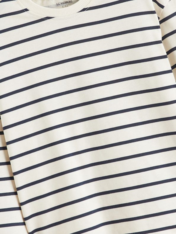 LCW Kids Navy Blue Long Sleeve Boy's T-Shirt 2-Pack