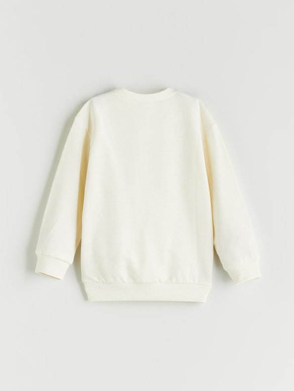 LCW ECO Beige Boys' Printed Sweatshirt and Sweatpants Set