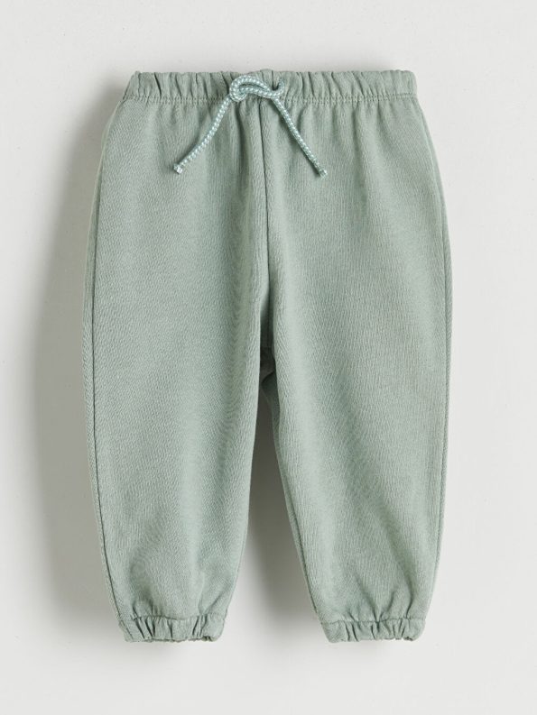 LCW Baby Cream Crew Neck Boys Sweatshirt and Jogger Set